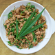 cannabis leaf on thai larb
